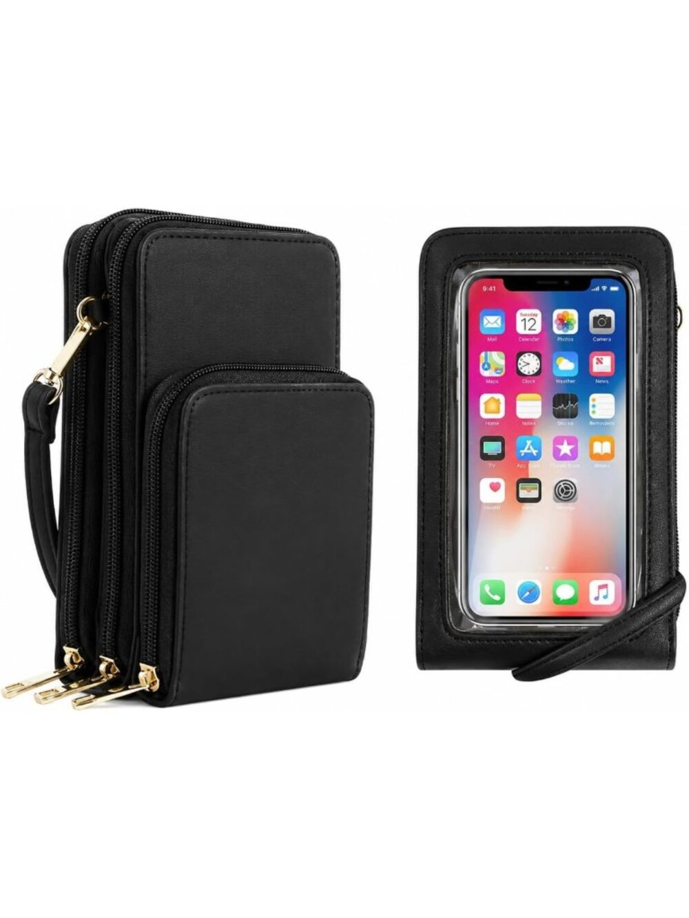 Stylish Crossbody Cellphone Purse with Touch Screen, RFID Blocking Wallet